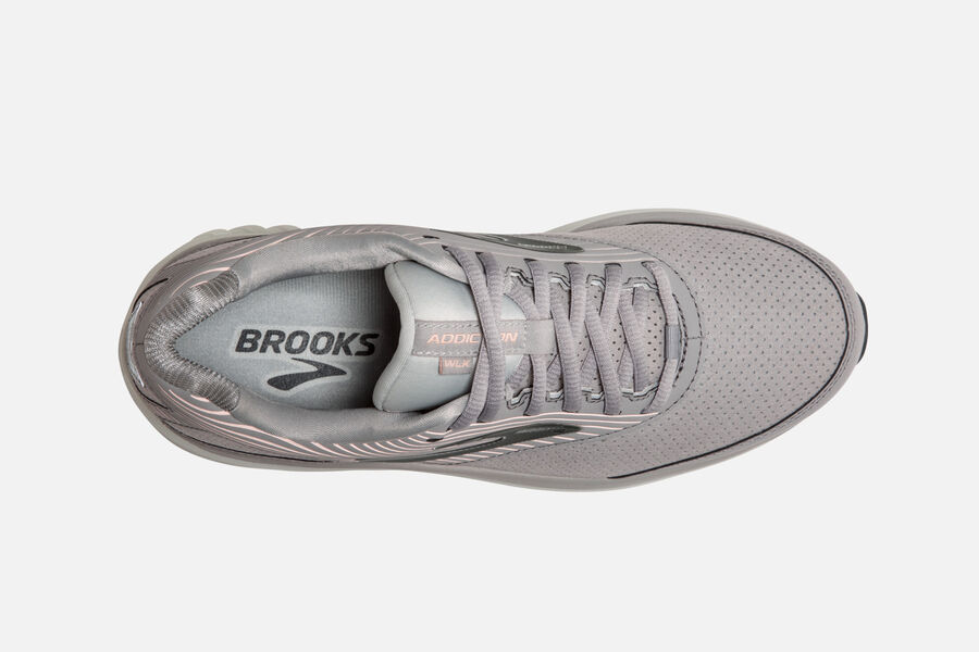 Brooks Addiction Walker Suede Running Shoes - Womens - Grey - JQ6032189